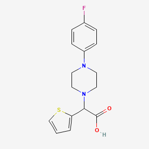 molecular formula C16H17FN2O2S B12064819 2-(4-(4-Fluorophenyl)piperazin-1-yl)-2-(thiophen-2-yl)acetic acid 