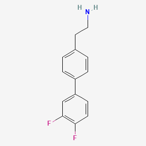 molecular formula C14H13F2N B12064870 2-[4-(3,4-Difluorophenyl)phenyl]ethan-1-amine 