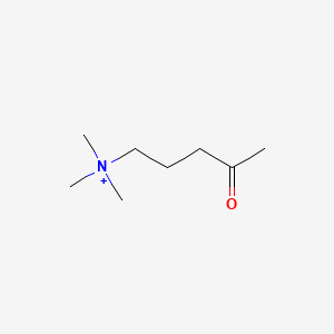 molecular formula C8H18NO+ B1206488 Trimethyl(4-oxopentyl)ammonium CAS No. 25351-37-5
