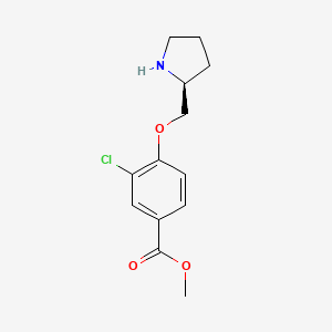 molecular formula C13H16ClNO3 B12064883 methyl 3-chloro-4-[[(2S)-pyrrolidin-2-yl]methoxy]benzoate CAS No. 922529-34-8