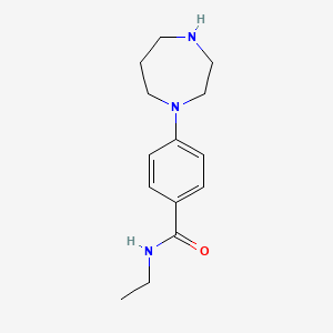 molecular formula C14H21N3O B12064894 4-[1,4]Diazepan-1-yl-N-ethyl-benzamide 