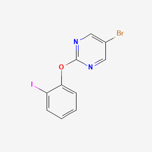 molecular formula C10H6BrIN2O B12064925 5-Bromo-2-(2-iodo-phenoxy)-pyrimidine 