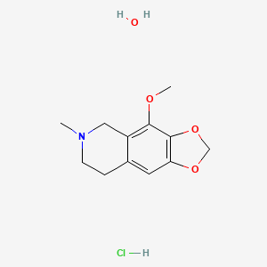 molecular formula C12H18ClNO4 B1206496 Hydrocotarnine hydrochloride hydrate CAS No. 6078-54-2