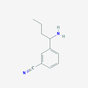 molecular formula C11H14N2 B12064982 3-(1-Aminobutyl)benzonitrile 