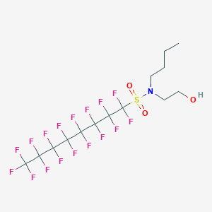 molecular formula C14H14F17NO3S B12065043 1-Octanesulfonamide, N-butyl-1,1,2,2,3,3,4,4,5,5,6,6,7,7,8,8,8-heptadecafluoro-N-(2-hydroxyethyl)- CAS No. 2263-09-4