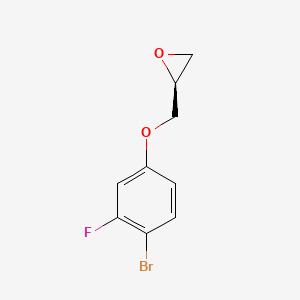 molecular formula C9H8BrFO2 B12065075 (2S)-2-[(4-bromo-3-fluorophenoxy)methyl]oxirane 