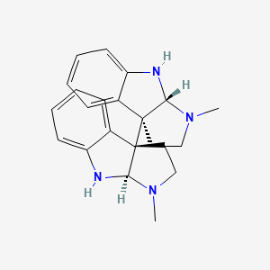 molecular formula C22H26N4 B1206517 (+)-鬼臼碱 