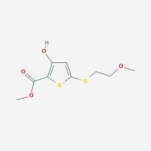 Methyl 3-hydroxy-5-((2-methoxyethyl)thio)thiophene-2-carboxylate