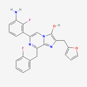 molecular formula C24H18F2N4O2 B12065213 Fluorofurimazine CAS No. 2412089-96-2