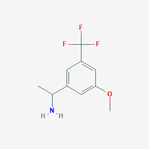 molecular formula C10H12F3NO B12065230 1-(3-Methoxy-5-(trifluoromethyl)phenyl)ethanamine 