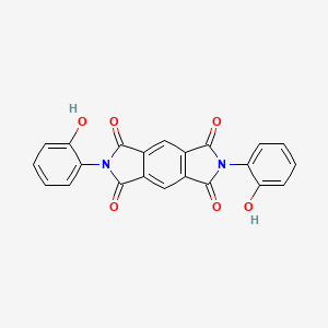 molecular formula C22H12N2O6 B1206524 2,6-Bis(2-hydroxyphenyl)pyrrolo[3,4-f]isoindole-1,3,5,7-tetrone 