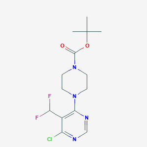 1-Piperazinecarboxylic acid, 4-[6-chloro-5-(difluoromethyl)-4-pyrimidinyl]-, 1,1-dimethylethyl ester