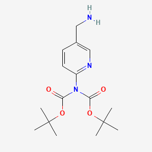 molecular formula C16H25N3O4 B12065263 5-Aminomethyl-2-(N,N-ditert-butoxycarbonylamino)pyridine CAS No. 1027511-51-8