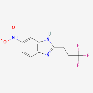 molecular formula C10H8F3N3O2 B12065266 6-Nitro-2-(3,3,3-trifluoropropyl)-1H-benzimidazole 