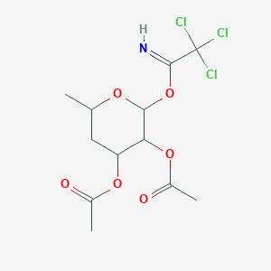 molecular formula C12H16Cl3NO6 B12065271 2,3-Di-O-acetyl-4,6-dideoxy-a-D-glucopyranosyl trichloroacetimidate 