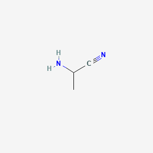 molecular formula C3H6N2 B1206528 2-Aminopropanenitrile CAS No. 2134-48-7