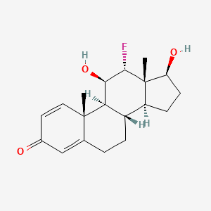 molecular formula C19H25FO3 B1206529 12α-氟-11β,17β-二羟基雄甾-1,4-二烯-3-酮 CAS No. 1649-21-4