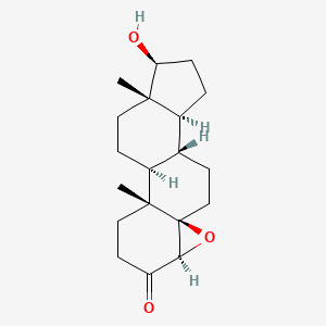 molecular formula C19H28O3 B1206530 4β,5-环氧-17β-羟基-5β-雄甾烷-3-酮 CAS No. 2189-83-5