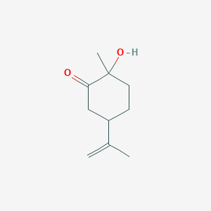 molecular formula C10H16O2 B1206533 1-羟基薄荷-8-烯-2-酮 CAS No. 7086-80-8