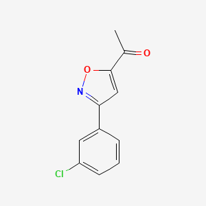 molecular formula C11H8ClNO2 B12065387 1-(3-(3-Chlorophenyl)isoxazol-5-yl)ethanone CAS No. 889939-01-9