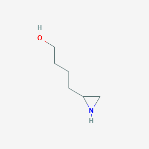 molecular formula C6H13NO B12065443 4-(Aziridin-2-yl)butan-1-ol 