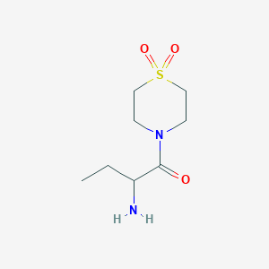 molecular formula C8H16N2O3S B12065464 2-Amino-1-(1,1-dioxo-1l6-thiomorpholin-4-yl)-butan-1-one 