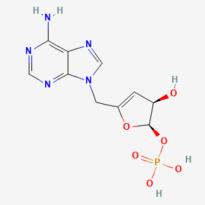 molecular formula C10H12N5O6P B1206548 5'-(6-Aminopurin-9-yl)-5'-deoxyribofuranose 1',2'-cyclic monophosphate CAS No. 84498-18-0