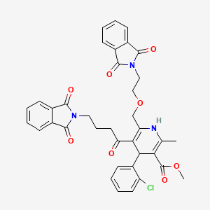 3-Pyridinecarboxylic acid, 4-(2-chlorophenyl)-6-[[2-(1,3-dihydro-1,3-dioxo-2H-isoindol-2-yl)ethoxy]methyl]-5-[4-(1,3-dihydro-1,3-dioxo-2H-isoindol-2-yl)-1-oxobutyl]-1,4-dihydro-2-methyl-, methyl ester