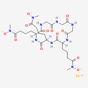 molecular formula C27H42FeN9O12- B1206551 Retrohydroxamate ferrichrome CAS No. 90385-02-7