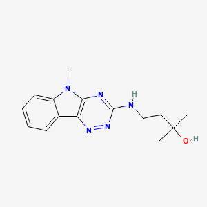 molecular formula C15H19N5O B1206555 3-(3-Hydroxy-3-methylbutylamino)-5-methyl-as-triazino(5,6-b)indole CAS No. 20154-25-0