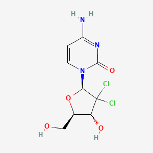 4-Amino-1-((2R,4R,5R)-3,3-dichloro-4-hydroxy-5-(hydroxymethyl)tetrahydrofuran-2-yl)pyrimidin-2(1H)-one