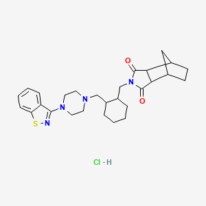 (3aR,4S,7R,7aS)-2-[(1R,2R)-2-[4-(1,2-Benzisothiazol-3-yl)piperazin-1-ylmethyl]cyclohexylmethyl]hexahydro-1H-4,7-methanoisoindole-1,3-dione hydrochloride