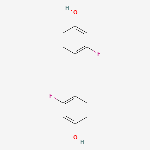 molecular formula C18H20F2O2 B1206564 2,3-Bis(2-fluoro-4-hydroxyphenyl)-2,3-dimethylbutane CAS No. 96826-17-4