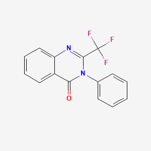 molecular formula C15H9F3N2O B1206569 3-phenyl-2-(trifluoromethyl)quinazolin-4(3H)-one 