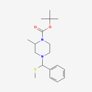 Tert-butyl 2-methyl-4-[methylsulfanyl(phenyl)methyl]piperazine-1-carboxylate