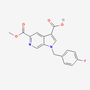 5-(methoxycarbonyl)-1-(4-fluorobenzyl)-1H-pyrrolo[2,3-c]pyridine-3-carboxylic acid