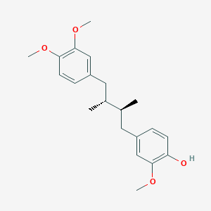 molecular formula C21H28O4 B1206575 4-[(2S,3R)-4-(3,4-dimethoxyphenyl)-2,3-dimethylbutyl]-2-methoxyphenol 