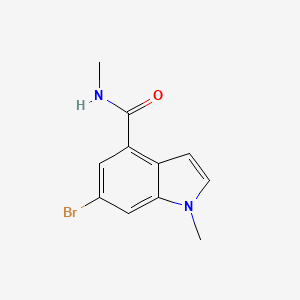 molecular formula C11H11BrN2O B12065764 6-Bromo-1-methyl-1H-indole-4-carboxylic acid methylamide 