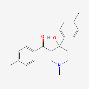 molecular formula C21H25NO2 B1206577 3-(4-Methylbenzoyl)-4-(4-methylphenyl)-1-methylpiperidine-4-ol 