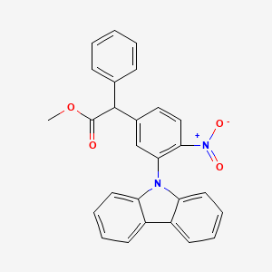 molecular formula C27H20N2O4 B12065770 Methyl 2-(3-(9H-carbazol-9-yl)-4-nitrophenyl)-2-phenylacetate 