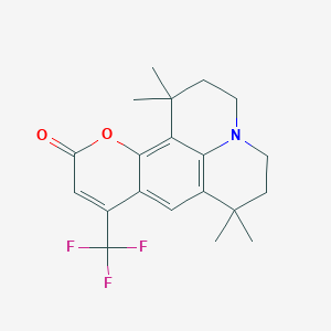 molecular formula C20H22F3NO2 B12065872 1H,5H,11H-[1]Benzopyrano[6,7,8-ij]quinolizin-11-one, 2,3,6,7-tetrahydro-1,1,7,7-tetramethyl-9-(trifluoromethyl)- CAS No. 113869-07-1