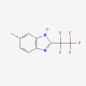 molecular formula C10H7F5N2 B12065878 6-Methyl-2-(pentafluoroethyl)-1H-benzimidazole 