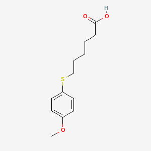 molecular formula C13H18O3S B12065883 Hexanoic acid, 6-[(4-methoxyphenyl)thio]- 