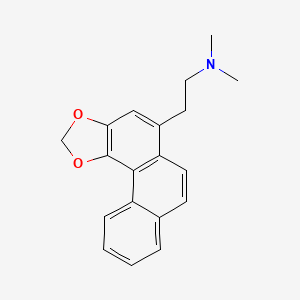 molecular formula C19H19NO2 B1206595 Phenanthro(3,4-d)-1,3-dioxole-5-ethanamine, N,N-dimethyl- CAS No. 22108-99-2