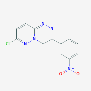 molecular formula C12H8ClN5O2 B12065958 7-chloro-3-(3-nitrophenyl)-4H-pyridazino[6,1-c][1,2,4]triazine CAS No. 289651-65-6