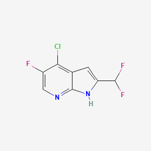 molecular formula C8H4ClF3N2 B12065965 4-Chloro-2-(difluoromethyl)-5-fluoro-1H-pyrrolo[2,3-B]pyridine 