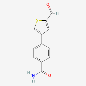 4-(5-Formylthiophen-3-yl)benzamide