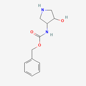 molecular formula C12H16N2O3 B12066035 trans-3-(Cbz-amino)-4-hydroxypyrrolidine 