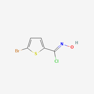 molecular formula C5H3BrClNOS B12066040 (2Z)-5-bromo-N-hydroxythiophene-2-carboximidoyl chloride 