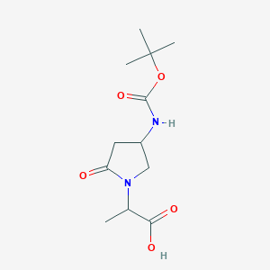 2-[4-[(2-Methylpropan-2-yl)oxycarbonylamino]-2-oxopyrrolidin-1-yl]propanoic acid